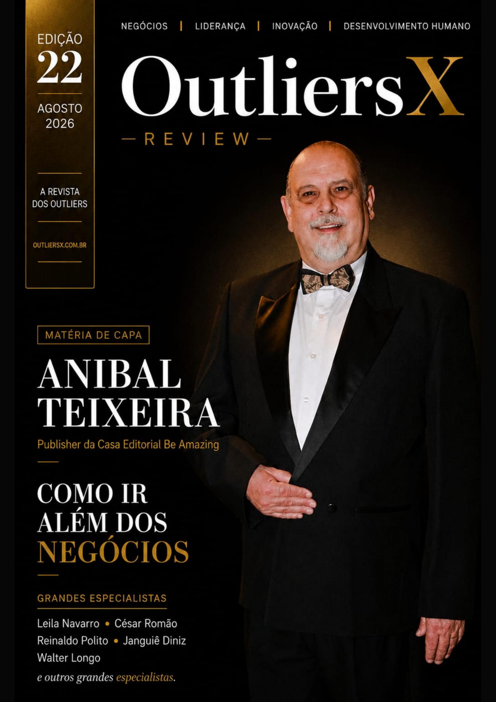 Capa OutliersX Review Edição 22 · Agosto 2026